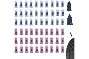 Bawkars 60 PCS Tire Repair Rubber Nail, Vacuum Tire Repair Kits Spiral Rubber Screws, Fast Self-Service Tool for Car, Truck, Motorcycle, Tractor Tire Puncture Repair (Black)
