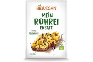 ‎BIOVEGAN Biovegan Mein Rührei-Ersatz, pflanzlicher Ei Ersatz aus Kichererbsen, ideal für leckeres Rührei, glutenfrei und vegan, 15 x 50 g (750 g)