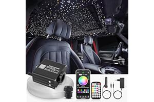 SUNKENET 16W RGBW Ciel Étoilé, 650pcs*0.75mm*4m LED Fibre Optique Lumineuse Pour Voiture/Maison/Théâtre - Bluetooth/Télécommande, Adaptateur et Prise Inclus