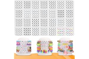 CAIJA-H 1400 Pcs Letter Beads for Friendship Bracelet Making Kit,A-Z/7mm Acrylic Threading Beads for DIY Bracelet，28 Styles Alphabet Beads for Jewellery & TS Bracelets for Girls/Friend Gifts