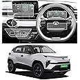DORADO SHIELD Tata Punch EV 2023-2024|10.25 Inch Infotainment + Steering + Instrument Cluster + Ac Control Panel+Gear Protector|Accessories [Not Tempered Glass] (pack of 5)