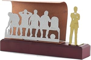 Art-Trophies TP428 Trofeo Panchina da Calcio, Oro, 13 cm