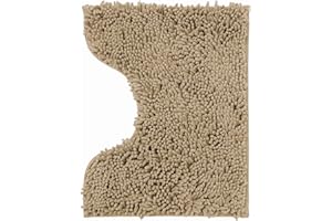 Poligono Dywanik łazienkowy, Antypoślizgowy, Nadający się do Prania, z Mikrofibry, Chłonny, pod Prysznic, w Kształcie Litery U, 40 x 50 cm,