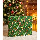 Yılbaşı Temalı Hediye &Ccedil;antası - Sert Karton &Ccedil;anta Hediyelik Y&uuml;ksek Kalite Poşet Noel Konsept Ambalaj