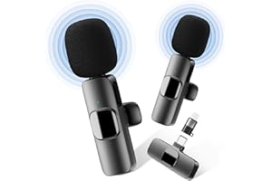 YRF Wireless Lavalier Microphone for iPhone - iPad, Android Phone, Mini Lapel Mic with Noise Reduction and Crystal Sound for Video Recording, Vlogging, TikTok, YouTube