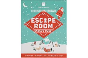 Talking Tables Escape Room Host Night Santas Quest, Secret Santa, Christmas, Birthday, Festive Board Game, Dinner Parties, Present, Entertainment, Kids, Adults, Ages 8+