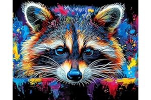 TISHIRON Zestaw do malowania według numerów, dla dorosłych, kolorowe szopy pracze, rzemiosło artystyczne, dekoracja do domu, na ścianę, 30 x 50 cm