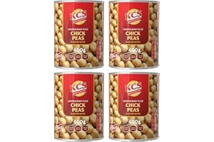 GHARANA SWAAD KA KHAZAANA KCS Cooked Chick Peas in Salted Water 400gm (Pack of 4) – Ready to Eat | Rich in Protein & Fibre | Vegan Friendly | BPA-Free Tins | Total 800gm
