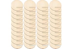 YANAYI Étiquettes Pour Boissons En Bois, Lot De 40 Marqueurs Ronds D'identification De Tasse Pour Boissons, Marque-places De Mariage, Étiquettes De Nom De Verre À Vin, Marqueur De Boisson Pour Noël Et Mariag