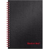 Black n' Red Notebook, Dayanıklı Sert Kapak, Birinci Sınıf Optik Kağıt, Scribzee Uygulaması Uyumlu, &Ccedil;evre Dostu, Spiral Cilt,