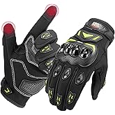 KEMIMOTO Guantes Moto Verano, Resistencia al Impacto, Deportivos Protectores y Transpirables Hombres y Mujeres, Palma Antides