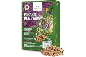 LERAVA® - Karma dla dzikich ptaków przez cały rok - 1,7kg - Mieszanka z prosem, owsem, orzeszkami ziemnymi, milo i jęczmieniem - Idealna do karmników - Przyciąga sikorki, zięby i drozdy