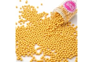 STREUSEL GLÜCK WIR STREUSELN LIEBE Posypka Pure Love Gold 90 g cukrowych perełek – posypka szczęście – cukrowa, na urodziny dziecka, Boże Narodzenie, dekoracja tortów, babeczek, babeczek, babeczek, ciasteczek, tortów