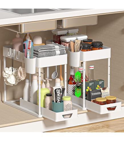 Scaffale Sottolavello Estensibile In Acciaio Inox - 50-70cm Con 2 Ripiani - Foto 3