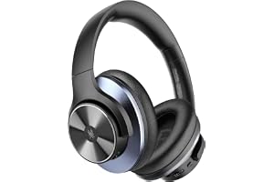 OneOdio A10 Bluetooth-hörlurar över örat med hybrid aktiv brusreducering [Upp till 62 timmar] trådlösa hörlurar i Hi-Res ljud, djup bas, mikrofon för resor, hem, kontor