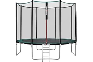 VENDOMNIA Trampolín – con red de seguridad, escalera, cubierta de borde, diámetro 180, 244, 305, 366, 427 cm, color a elegir – Cama elástica de jardín para exterior e interior con accesorios, trampolín de