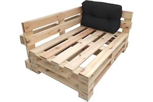 chilly pilley Pallet Cushion Waterproof Pallet Support Pallet Cushion Pallet Furniture Garden Cushion Waterproof Water-repellent Many Sizes And Colors (Side Cushion 60 X 40. Black)