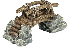 Pet Ting Ornamento acuático del Puente de la Selva - Decoración del Acuario - Decoración del Vivarium