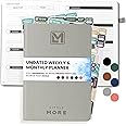Little More Undated Weekly & Monthly Planner - Set Goals, Increase Productivity & Manage Time - Includes Planner Stickers - Undated Planner, Notebook & Agenda - A5 (5.8”x8.3") - Grey