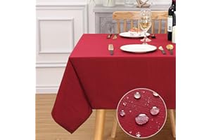 Hapterouse Świąteczny obrus zmywalny, bardzo duże obrusy, prostokątny, zmywalny, bankietowy, odporny na zagniecenia, wodoodporny obrus na stół na Boże Narodzenie, do użytku wewnątrz i na zewnątrz, 140