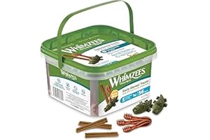 WHIMZEES – Pack Valor – Snacks Dentales Naturales para Perros Pequeños – Mejora la Higiene Bucal – Previene el Mal Aliento – 56 Unidades