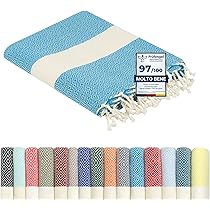 2 Teli Da Mare In Cotone 70x180 Cm - Assorbenti, Lavabili A 95°C, Design Righe Gialle/Bianche | Certificato OEKO-TEX - Foto 7