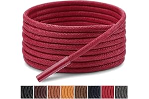 Handshop 3 Pares de Cordones para Zapatos de Vestir|Finos Cordones Encerados Redondos|8 Colores en 70cm-120cm