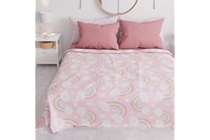 PETTI Artigiani Italiani - Copriletto Una Piazza e Mezza Primavera Estate, Coperta Leggera Una Piazza e Mezza, Lenzuola Copriletto, Rainbow 100% Made in Italy
