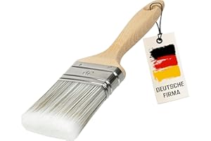 ‎ORGAFLIX ORGAFLIX Lasurpinsel 60mm Premium - Kein Borstenverlust - Lasur Pinsel für Holz außen, Lacke, Farbe, Öl, Möbelfarbe streichen - Lackpinsel breit, Malerpinsel, Flachpinsel, Lackierpinsel, Flächenpinsel