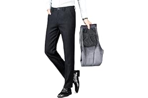 ziilay Thermo Anzughose Herren Stretch Winterhose Business Hose Warm Fleece gefüttert Klassische Passform