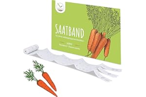 HAPPYSEED 5m Ruban de graines de carottes (Nantaise 2 - Daucus carota) - Carottes juteuses et croquantes idéales pour la culture dans le jardin, la jardinière de balcon et le potager