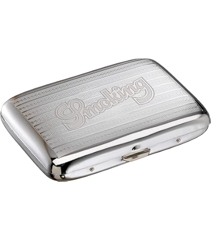 Pitillera Metálica Mini - Para 12 Cigarrillos Cortos, Clip De Resorte, Compacta Y Portátil