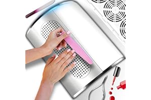 ‎RETOO Retoo Nagelstaubabsauger Professioneller 40 W, Nagel Staubsauger für Acrylnägel, Gelnägel, Kallus Entfernen, Leistungsstarker Nagelsauger für Maniküre Pediküre, Persönlich Nagelstudio, Weiß