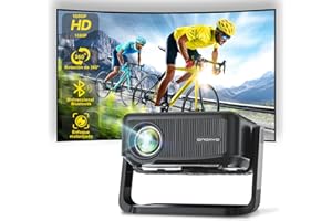 Proyector Portatil con 360° Rotación Auto Keystone 20000L 1080P HD 4K Support ONOAYO Mini Proyector WiFi6 BT5.2, Remote Fcous Zoom Cine en Casa para iOS/Android