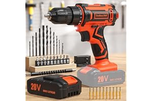 VIWKO Cordless Drill, 20V Electric Combi Drill Set with 2.0Ah Rechargeable Battery, 42 Pcs Accessories Power Drills, Electric Screwdriver 370 in-lb 25+1 Torque, Power Tools for DIY & Home Projects
