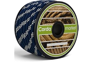 Cordamarket Cuerda skota, Adultos Unisex, Azul/Blanco, 10mm a 25mts