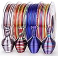 AMOLEN Silk PLA 3D Printer Filament Bundle, Shiny Multicolor Rainbow PLA Filament 1.75mm Pack, Fast Color Change PLA 3D Printing Filament for Most FDM 3D Printer, 200g X 4 Spools