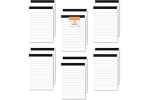 AIDUNMIS 12 Pack A6 Note Pad for Office Small Notepads 4 x 6 Inch for Grocery List Shopping List Pocket Writing Pads of Work Memo Pads Lined Paper for Home Note Pads Daily Planning Scratch Pads 30 Sheets Each