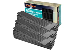 TUFFBOY 8” Composite Shims for Indoor/Outdoor use. 36 Pack Heavy Duty, with Extreme Load Support, and Easy to snap DIY Levelers-Great for Home Improvement, Furniture, Doors, Windows, Sheds and More.