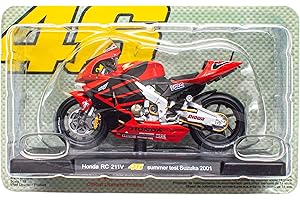 OPO 10 - Motorrad 1/18 von "The Doctor Valentino Rossi #46, Reproduktion kompatibel mit Honda RC 211V - Sommertest Suzuka 2001 - VR039