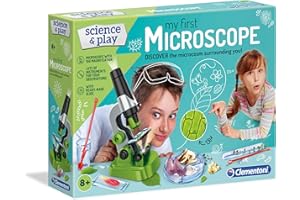 Clementoni- Science and Play Microscope: Real Magnification, Easy to Use, Educational Toy for Kids (8+ Years)