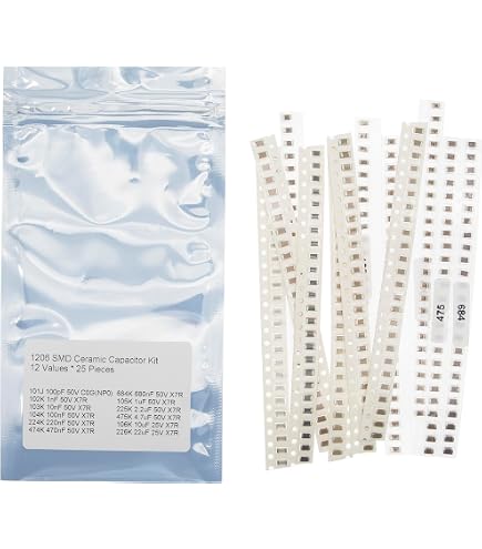Kit 320 Condensatori SMD 1206 - 16 Valori Diversi, 20 Pezzi Ciascuno, Da 10pF A 22µF, Per Assemblaggi - 2