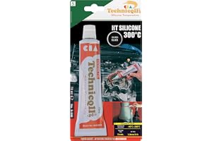 Technicqll High Temperature Black Silicone Sealant 70 ml, Heat Resistant Up to 300 °C