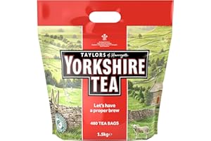 Yorkshire Tea - Odświeżająca, Mocna, Czarna Angielska Herbata - Odpowiedzialnie Pozyskiwana - 480 Torebek
