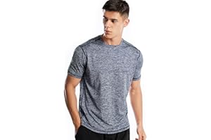 ZENGJO Sports T Shirt Men, Quick Dry Gym T Shirts Mens Running Top Short Sleeve