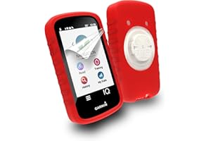 TUFF LUV [Compatible With Garmin Edge 1030 & Plus Silicone case & screen protection - Red