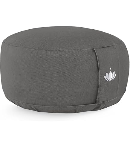Coussin De Méditation & Yoga Body & Mind - Hauteur 19 Cm - Housse Coton Lavable - Rembourrage Perles EPS Respirant - 6 Couleurs Zen
