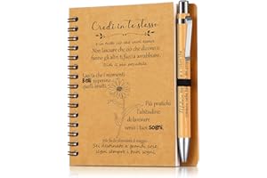 Sinmoe Regali di Ringraziamento per Colleghi Insegnanti Taccuini Tascabili con Penna Quaderni Appunti con Frasi Motivazionali Ispirazione Regali per Donna Amica Laurea Compleanno(Credi in Te Stesso)