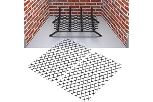 Flamorrow Ember Retainer for Fireplace Grates 16 x 10 inch, Metal Fireplace Grate Ember Retainer Mesh, Keep Burning Embers from Falling, Fire Place Accessories for Fire Pits, Camping, 2 Pack