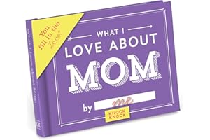 Knock Knock What I Love about Mom Fill in the Love Book Fill-in-the-Blank Gift Journal, 4.5 x 3.25-inches